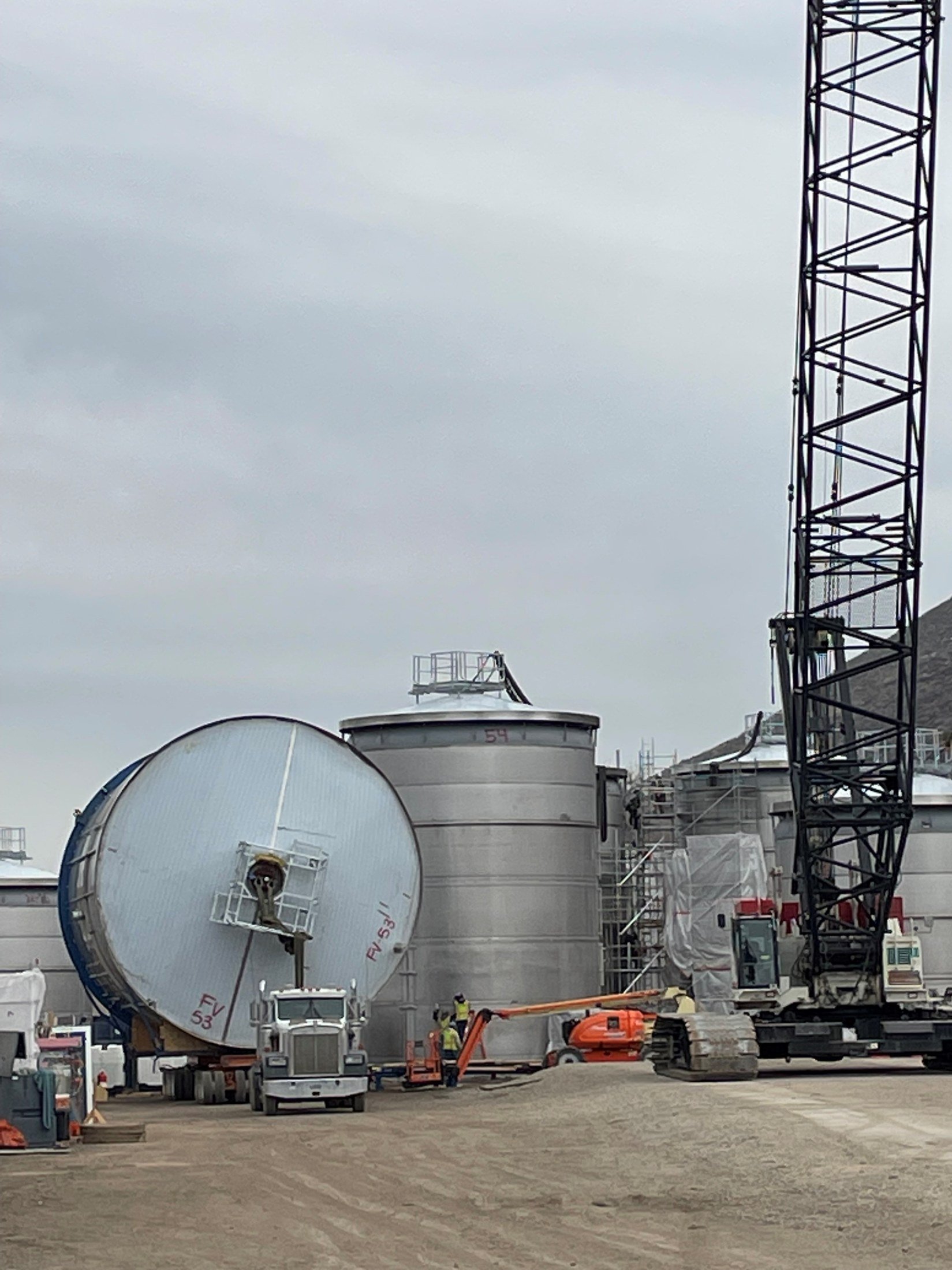 Transporting a 5,000 BBL vessel