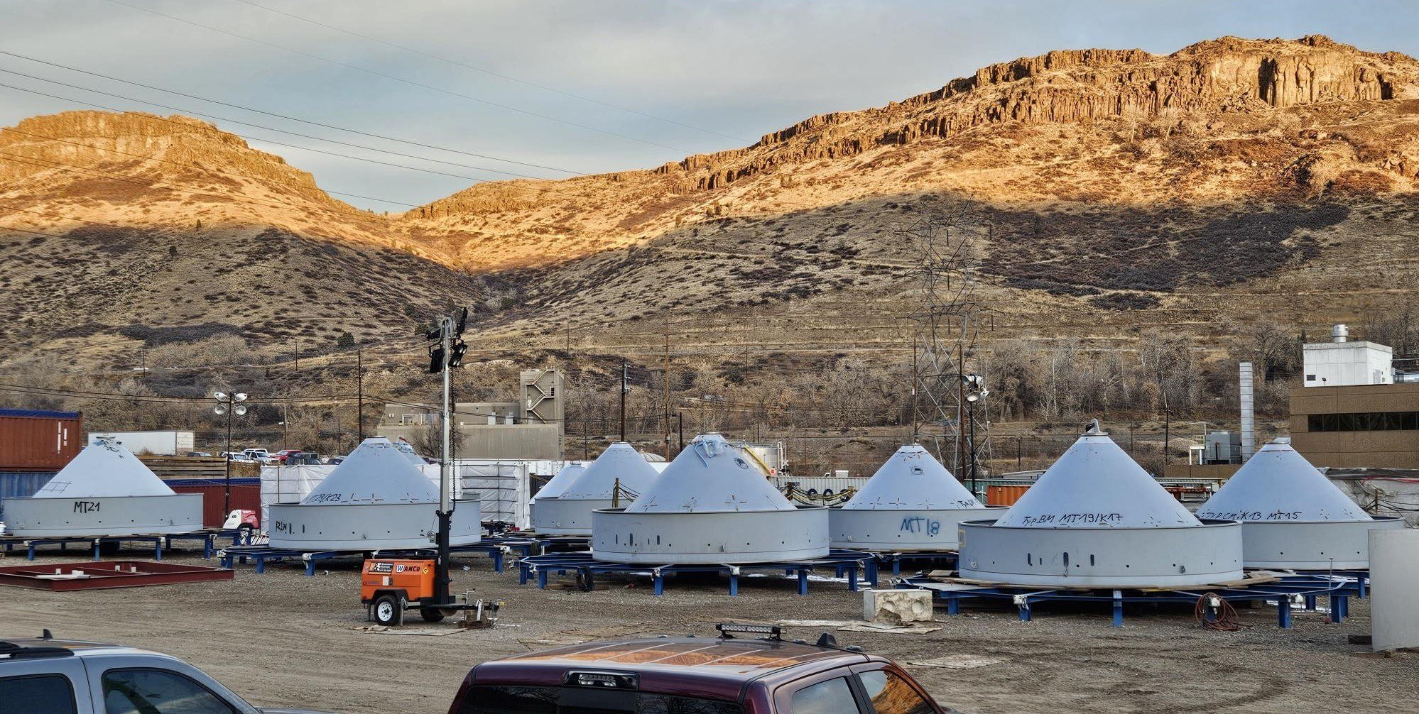 Tank cones in production