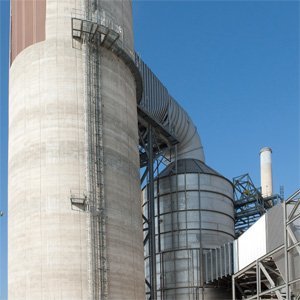 Concrete silo and duct assembly